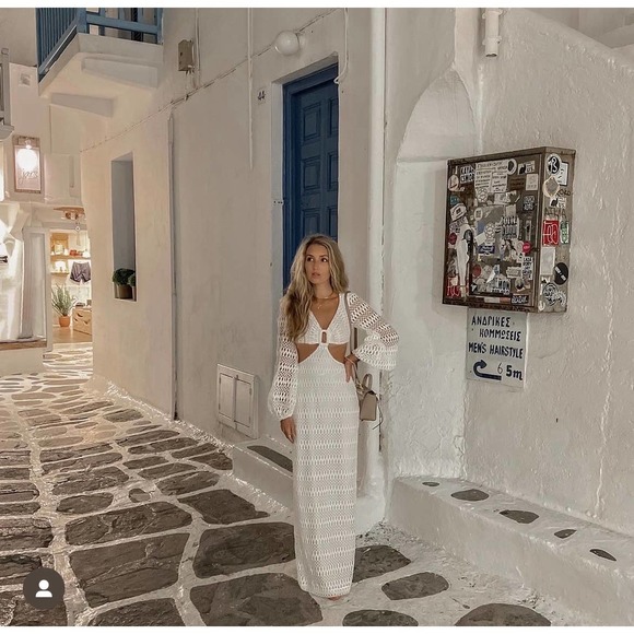 ✖️SOLD✖️PatBo White Crochet Maxi Dress - Picture 4 of 8